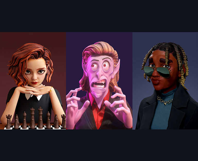 3d lite hair - stylized characters