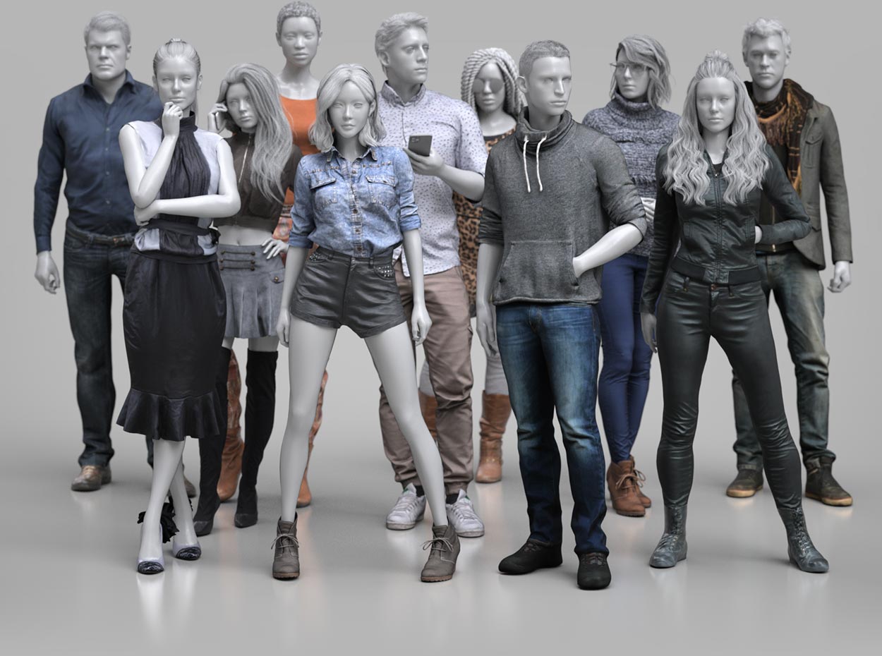 3d scan clothes-european urban style