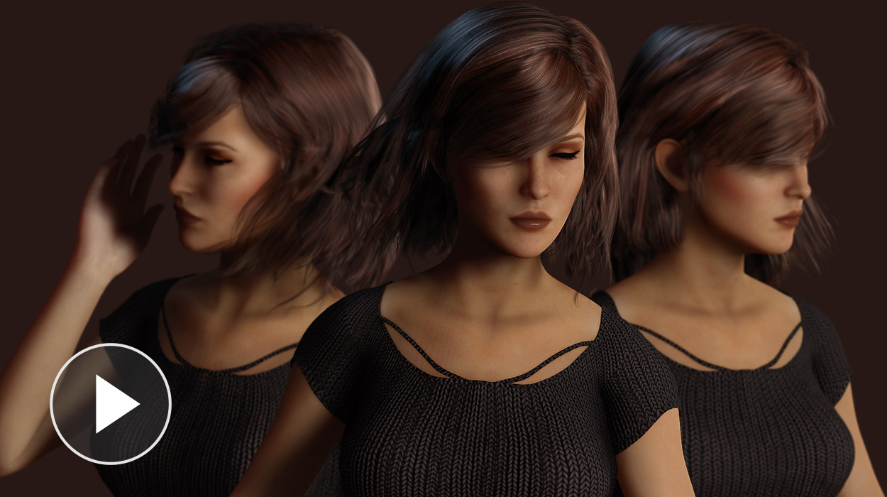 3D hair - unity