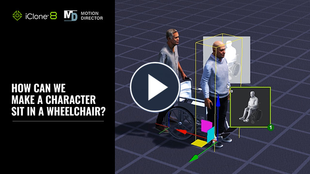iClone Personal Mobility - Make a character sit in a wheelchair
