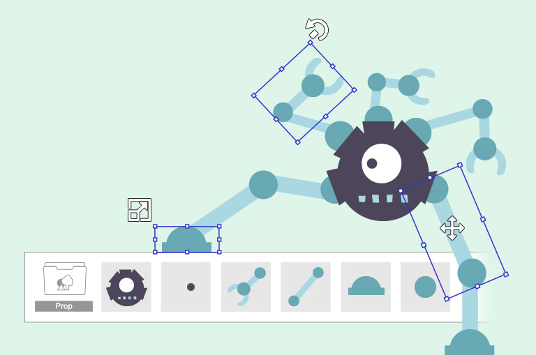 draw animation - compound prop animations