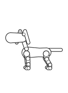 create cartoon character - quadruped