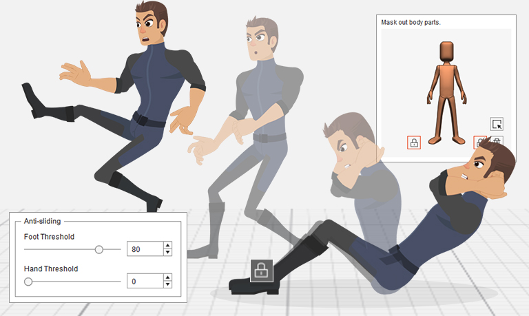 body motion capture mocap animation - Foot Stabilization and Floor Contact