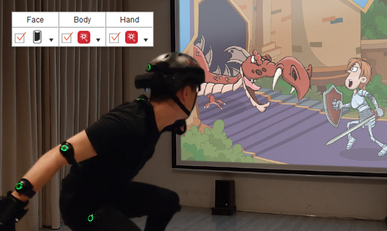 motion capture mocap animation - synchronous full-body motion capture