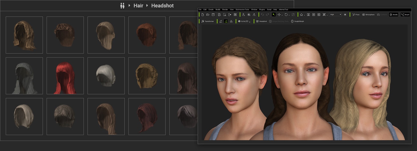 character creator 3 headshot