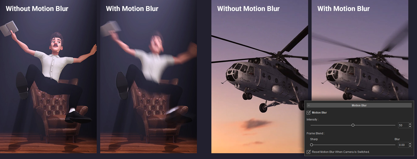 Motion Blur, Lens Flare and Mirror Plane Shader iClone